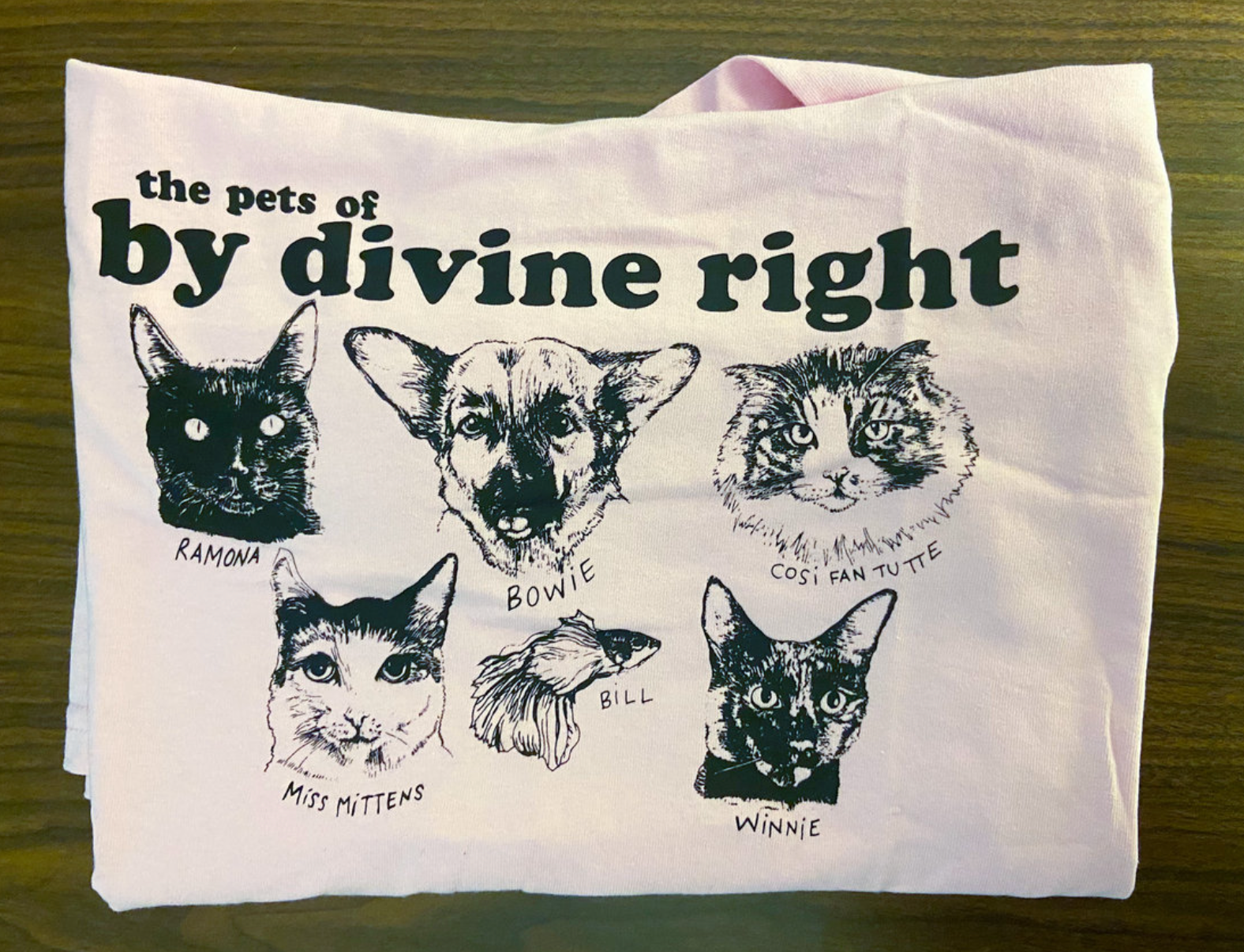 (blue) Pets of By Divine Right t-shirt