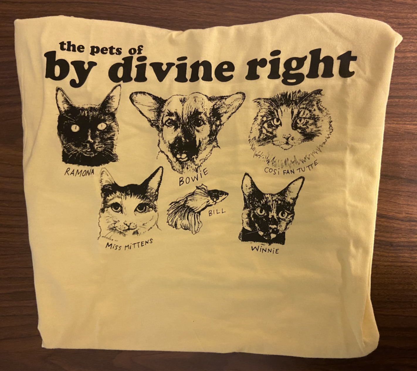 (blue) Pets of By Divine Right t-shirt